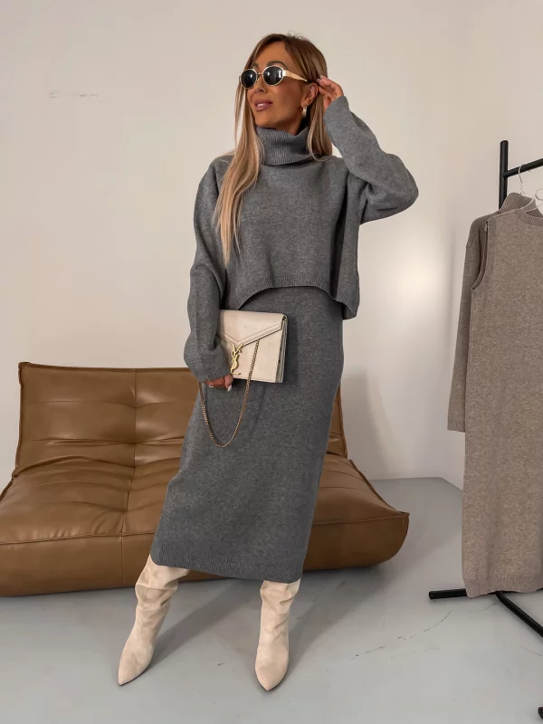 Odette – Set mit Kleid und Rollkragen