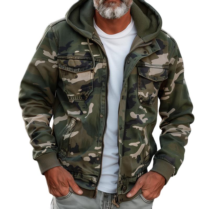 Olijve | Camouflage-Cargojacke – Funktionell, Strapazierfähig & Stilvoll 1