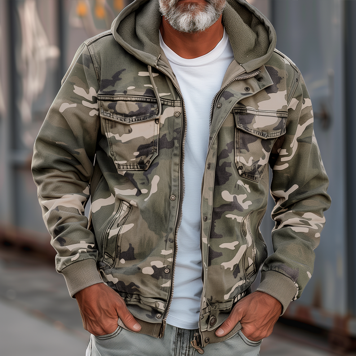 Olijve | Camouflage-Cargojacke – Funktionell, Strapazierfähig & Stilvoll 3