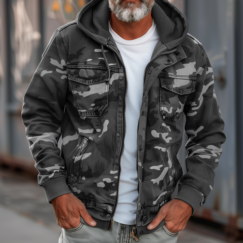 Olijve | Camouflage-Cargojacke – Funktionell, Strapazierfähig & Stilvoll 4
