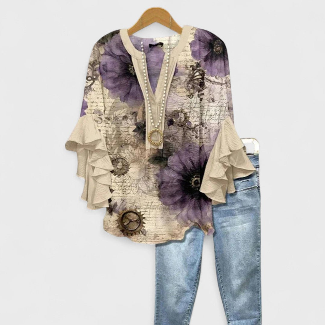Karina – Women Floral Print Blouse - Image 7