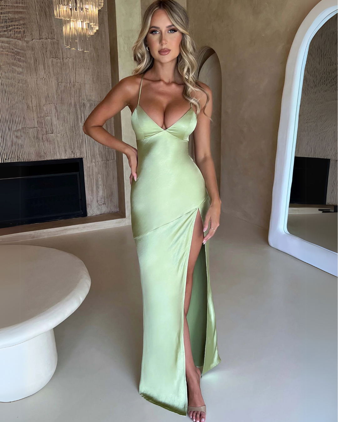 Isabella – Elegant Luxe Silken Dress for Women - Image 1