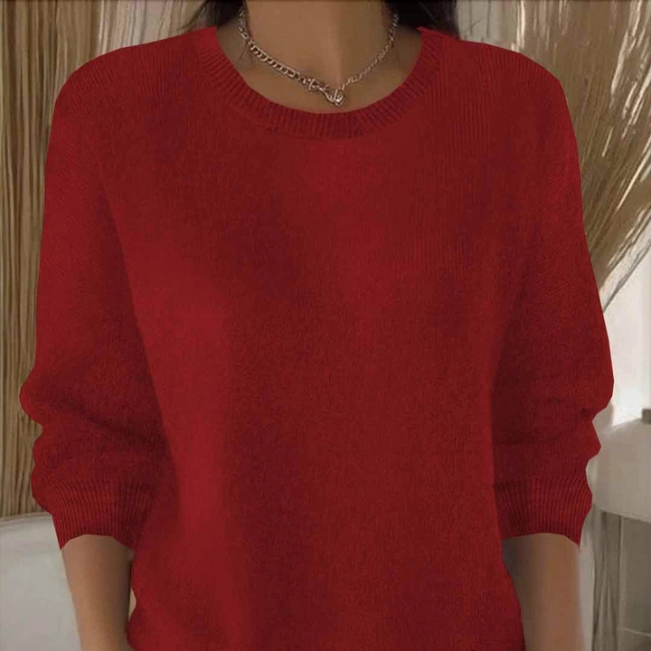Langärmeliger Strickpullover für Damen