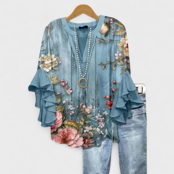Karina – Women Floral Print Blouse - Image 1