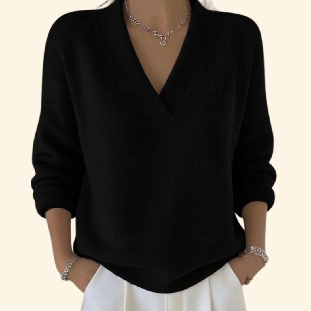 Frieda | Damen V-Ausschnitt Pullover Stil Top
