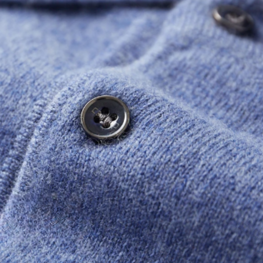 Polo Pullover mit Polokragen | Strickpullover Knopfleiste und Langarm
