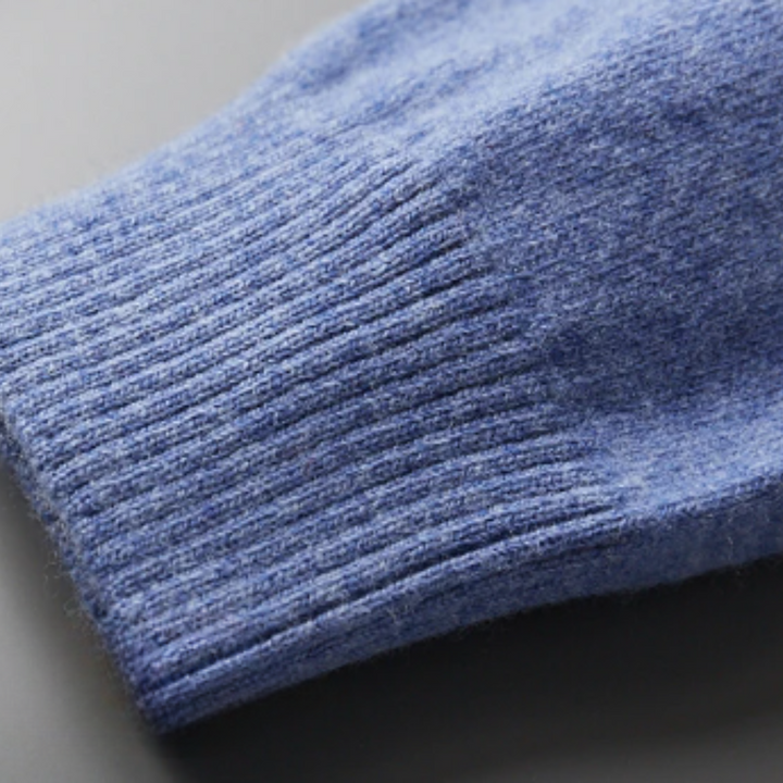 Polo Pullover mit Polokragen | Strickpullover Knopfleiste und Langarm