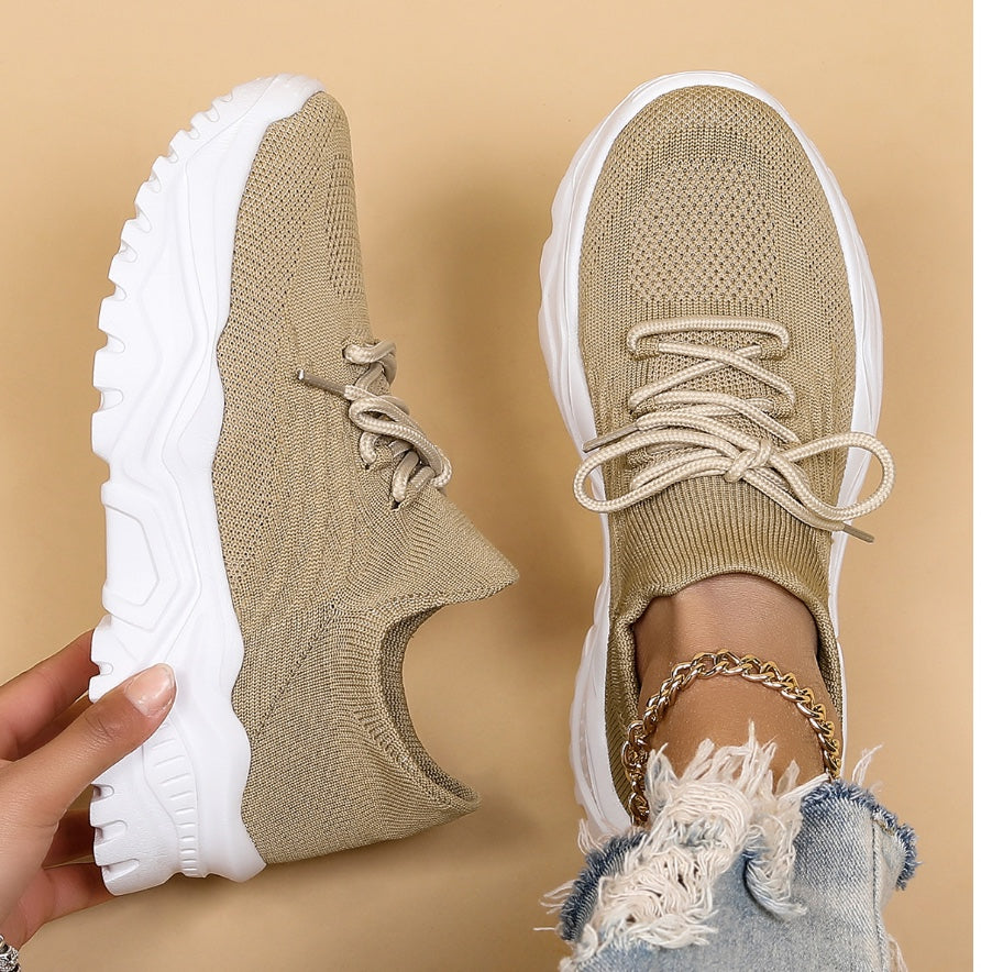 Orthopädische Schuhe Damen Strick Plateau