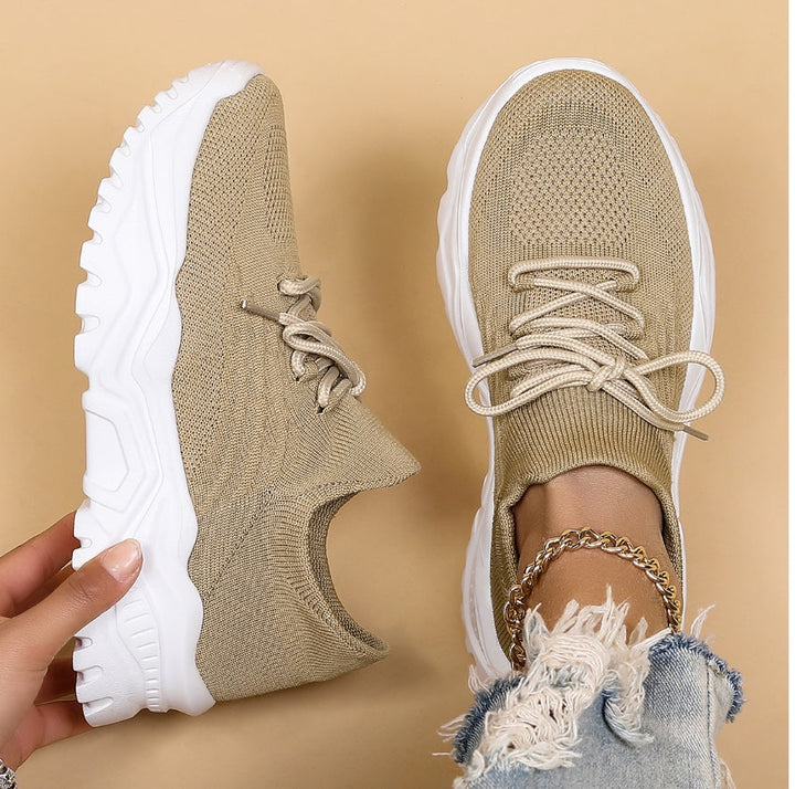 Orthopädische Schuhe Damen Strick Plateau