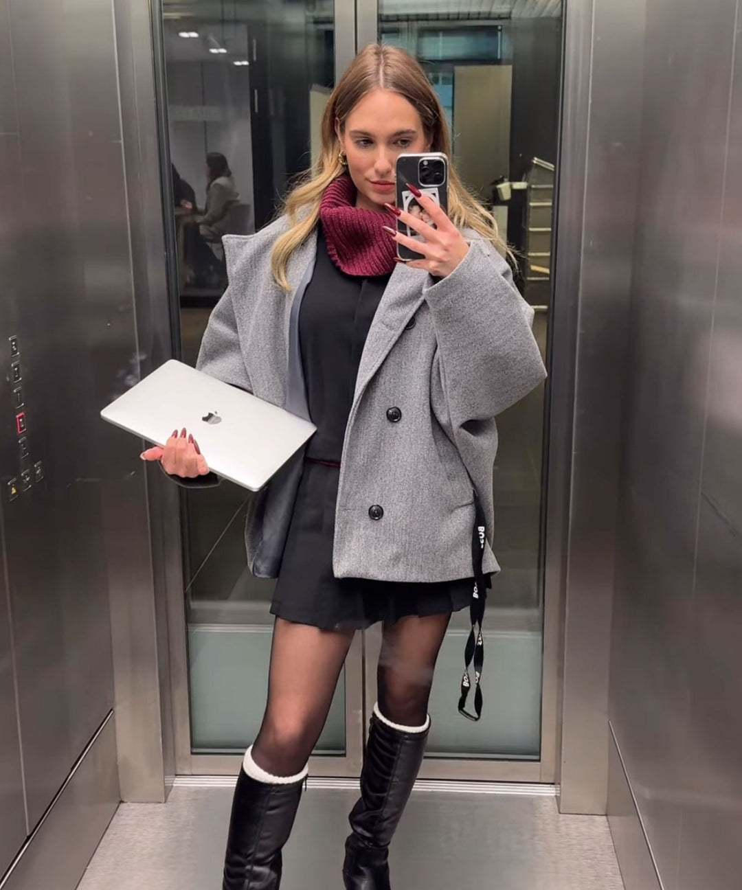 Oversize Jacke Joana Grau
