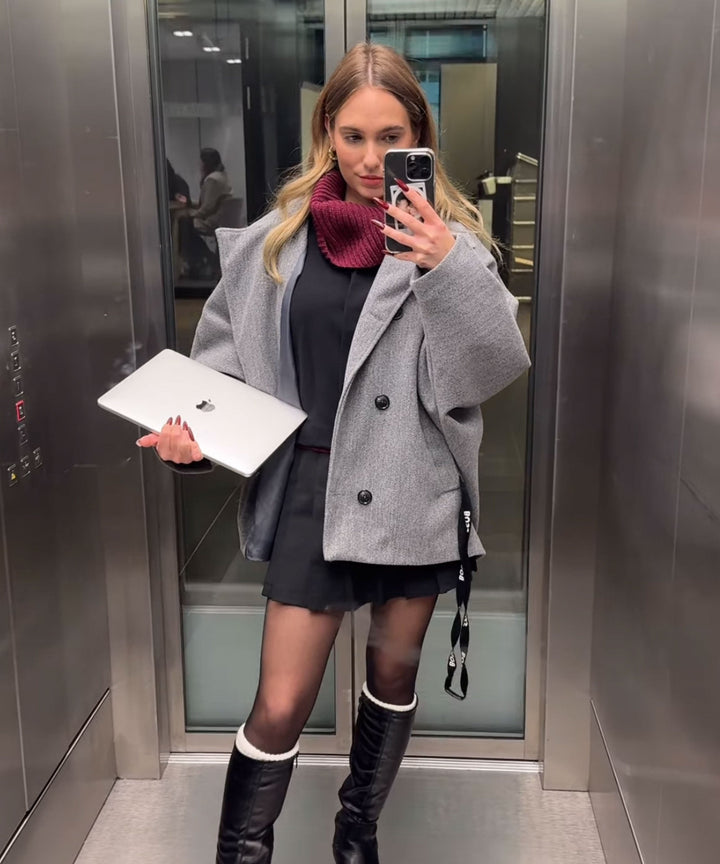 Oversize Jacke Joana Grau