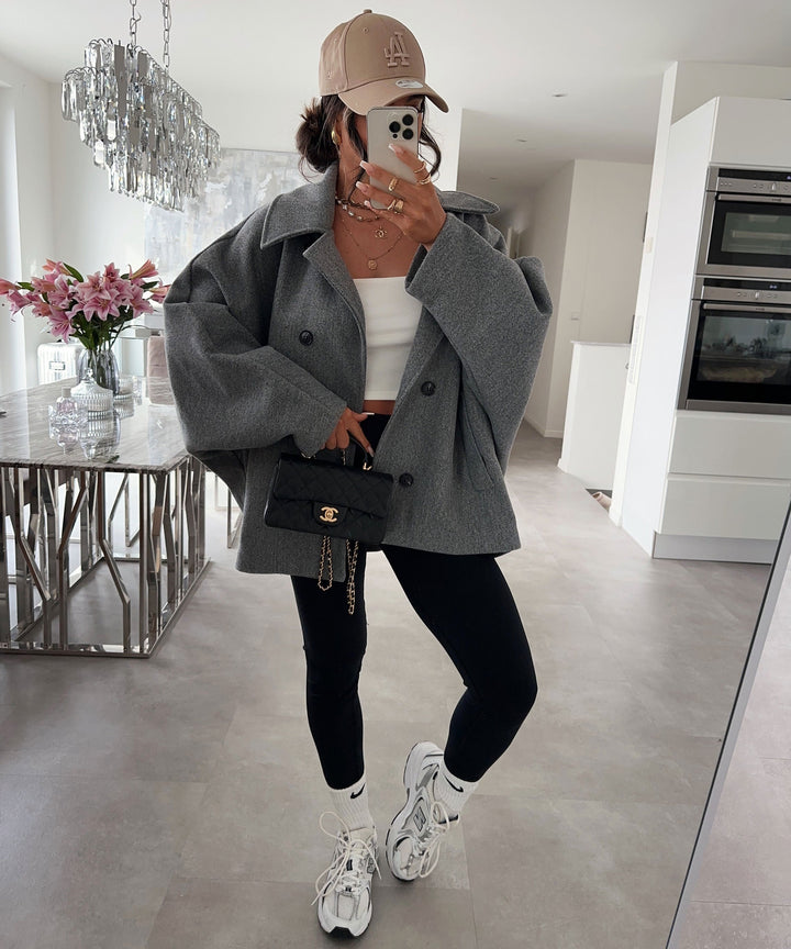 Oversize Jacke Joana Grau