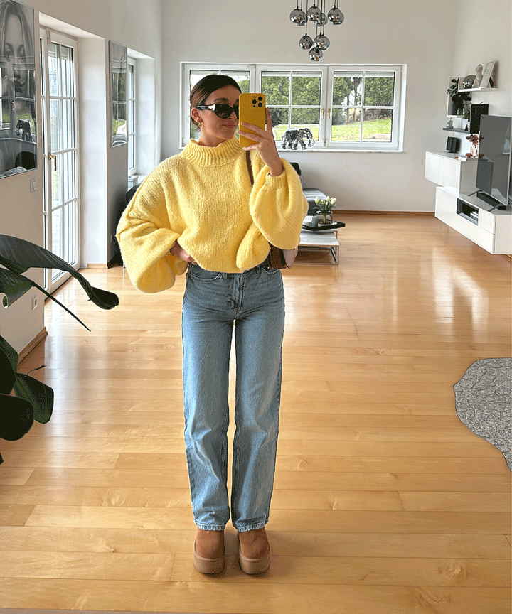 Oversize Pullover Nata Gelb  Ladypolitan ♡   