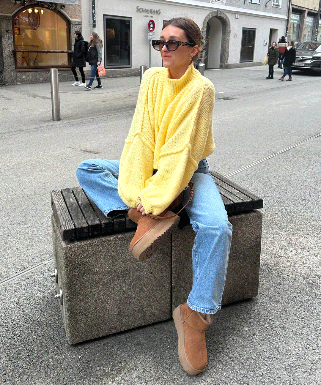 Oversize Pullover Nata Gelb  Ladypolitan ♡   