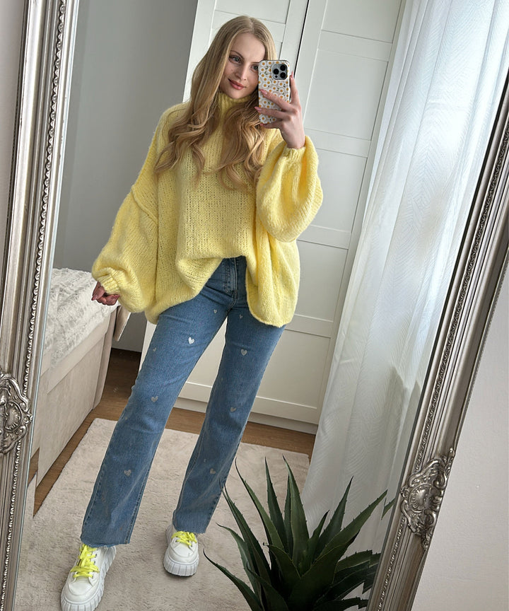 Oversize Pullover Nata Gelb  Ladypolitan ♡   