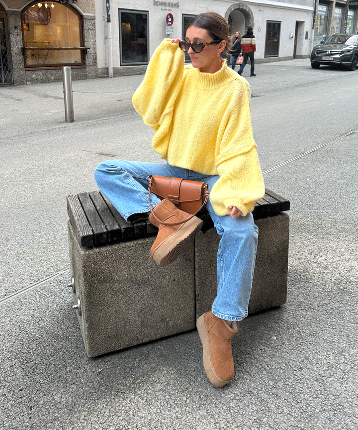 Oversize Pullover Nata Gelb  Ladypolitan ♡   