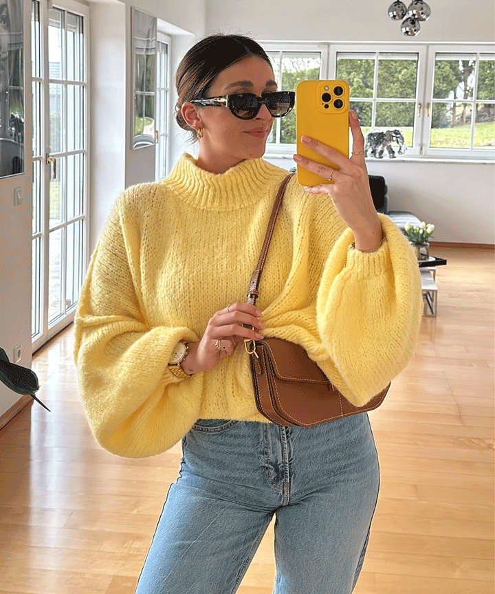 Oversize Pullover Nata Gelb  Ladypolitan ♡   