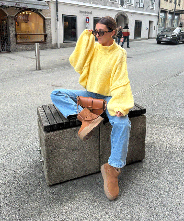 Oversize Pullover Nata Gelb  Ladypolitan ♡   