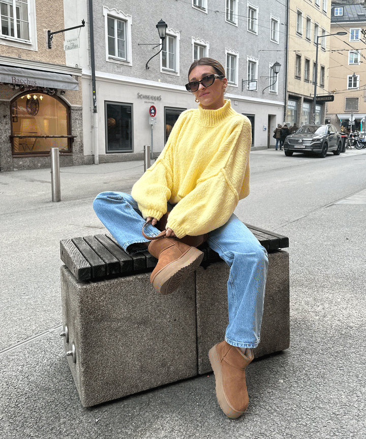 Oversize Pullover Nata Gelb  Ladypolitan ♡   