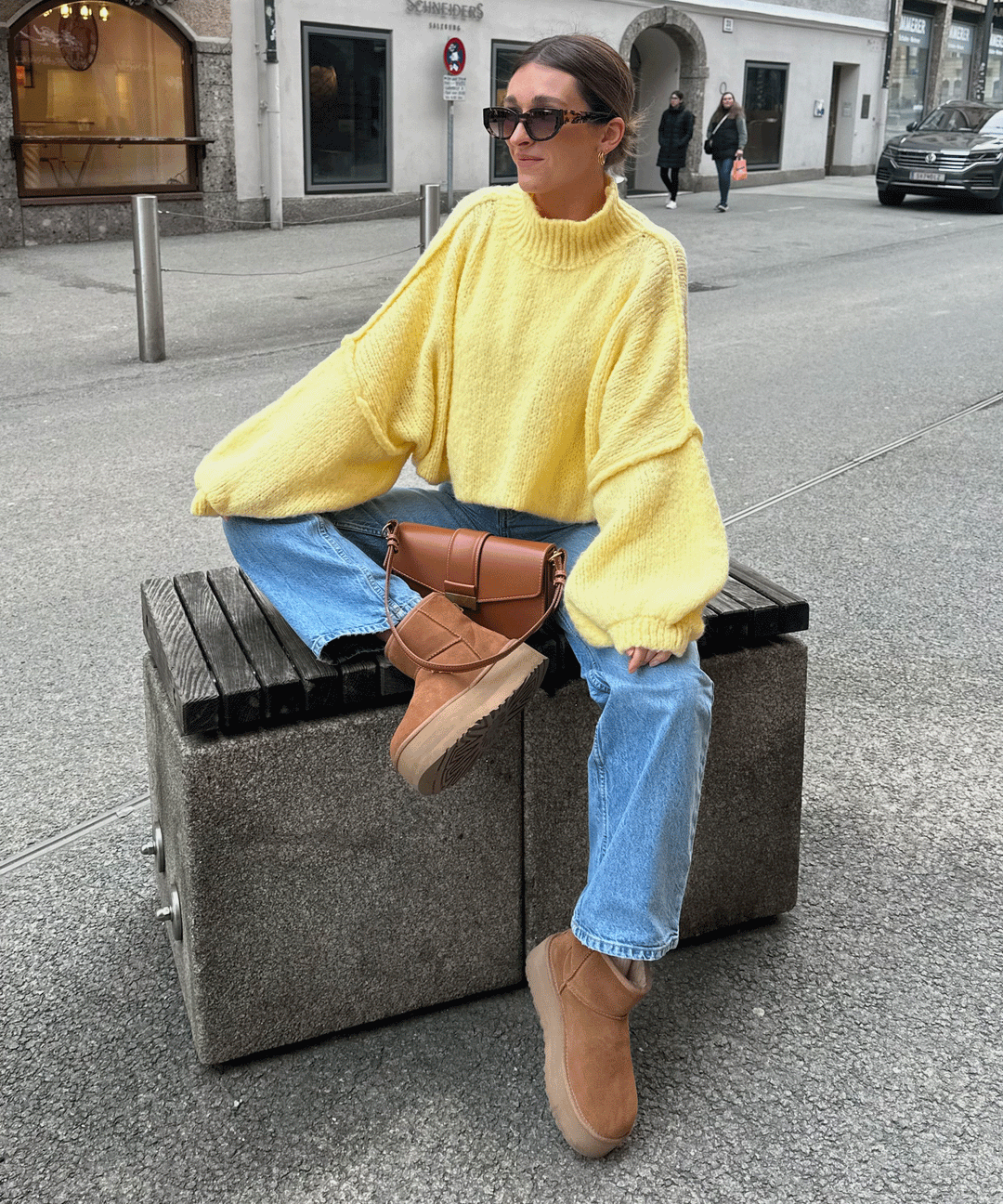 Oversize Pullover Nata Gelb  Ladypolitan ♡   