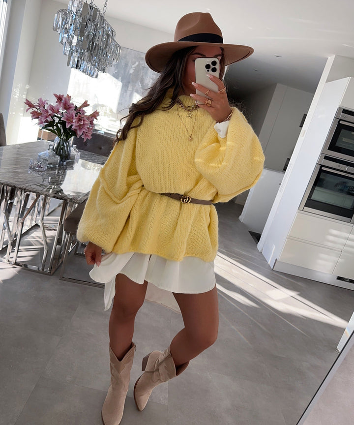 Oversize Pullover Nata Gelb  Ladypolitan ♡   