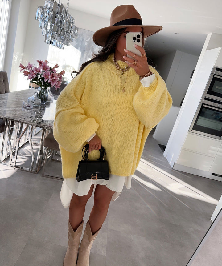Oversize Pullover Nata Gelb  Ladypolitan ♡   