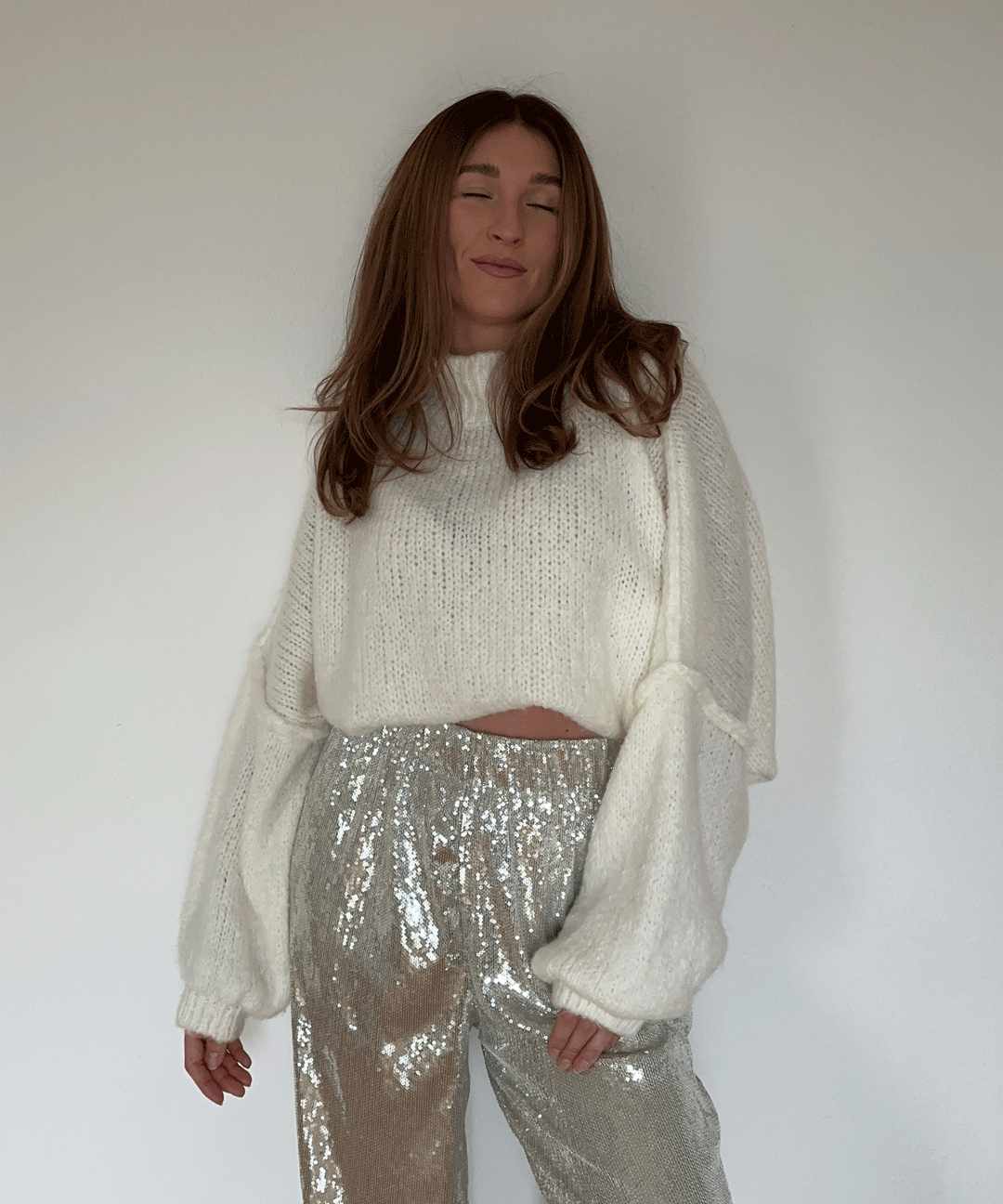 Oversize Pullover Nata Weiß  Ladypolitan ♡   
