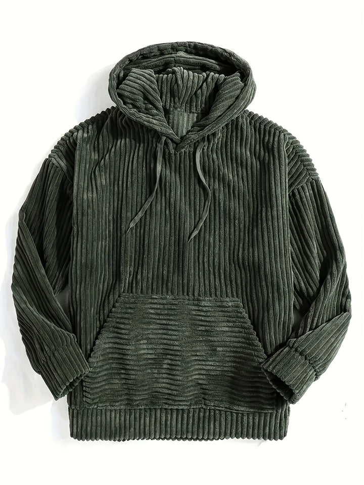 PULLOVER MIT KAPUZE AUS CORD
