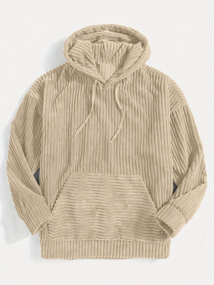 PULLOVER MIT KAPUZE AUS CORD