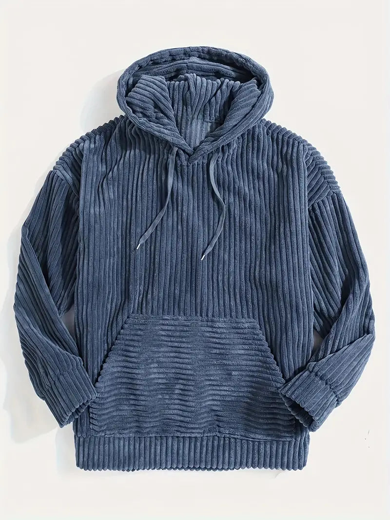 PULLOVER MIT KAPUZE AUS CORD