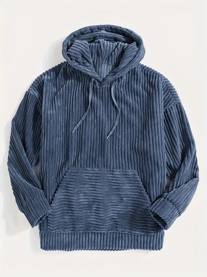 PULLOVER MIT KAPUZE AUS CORD