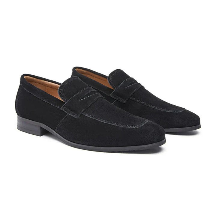 Loafer Herren | Klassischer Penny-Slipper mit Wildleder-Optik
