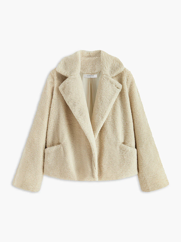 Penelope - Damen Teddyjacke mit Stehkragen