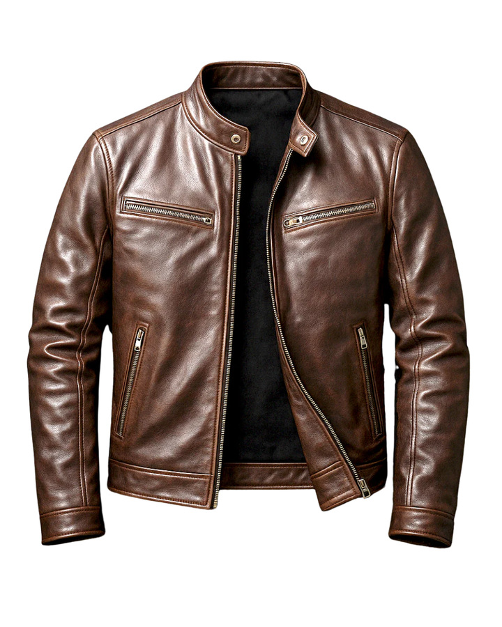 Hoffmann | Klassische Lederjacke im Vintage-Stil