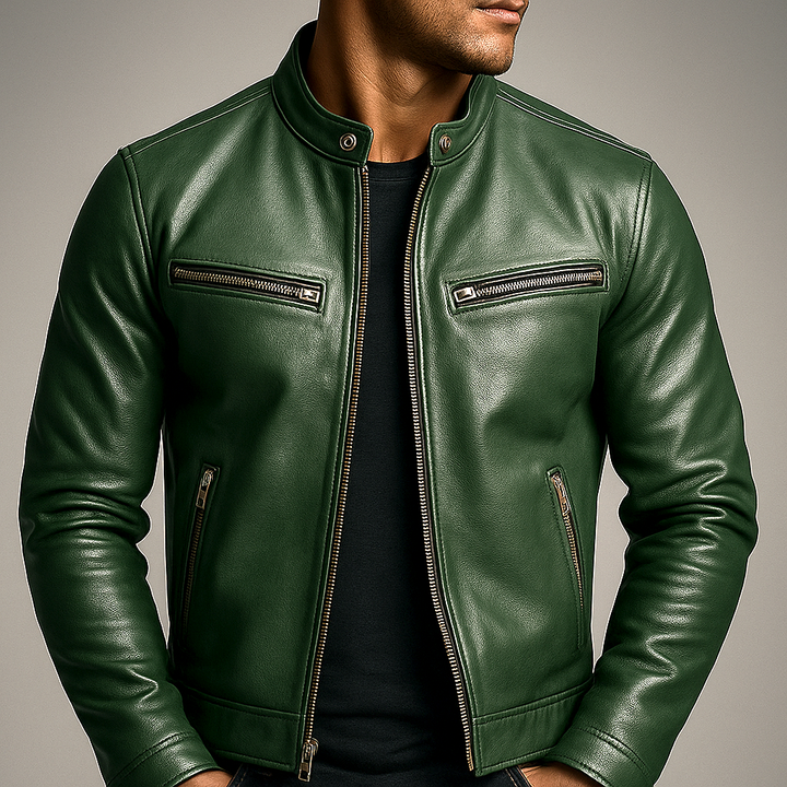 Hoffmann | Klassische Lederjacke im Vintage-Stil