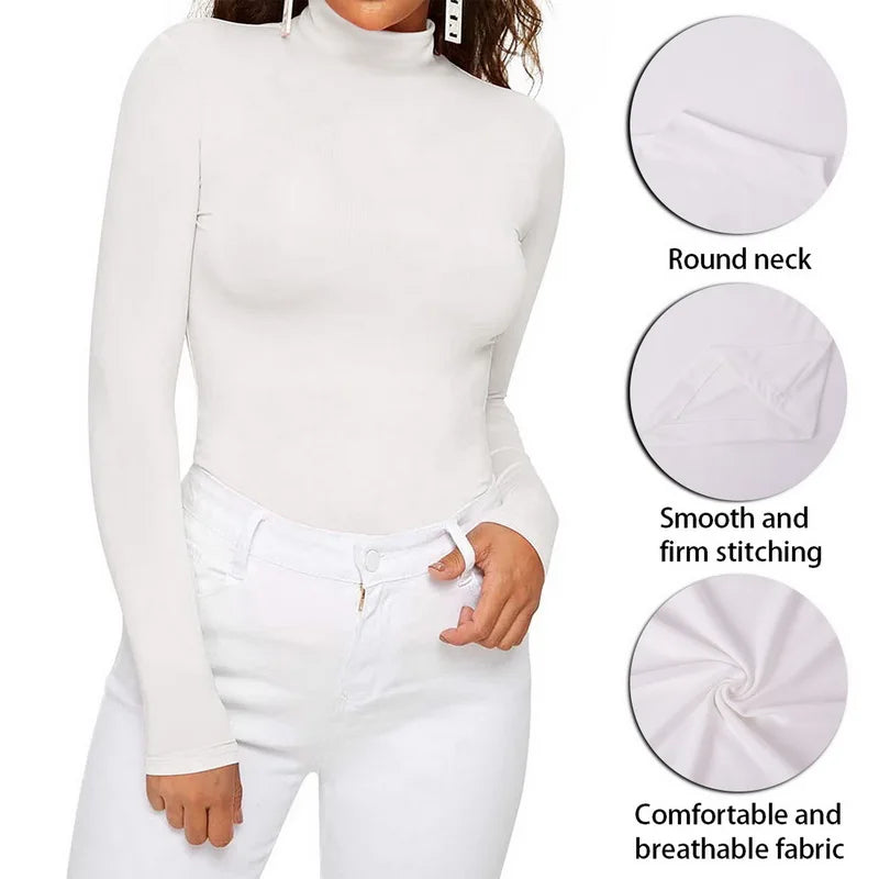 Phyllis - Gemütliches Damen Rollkragen Top