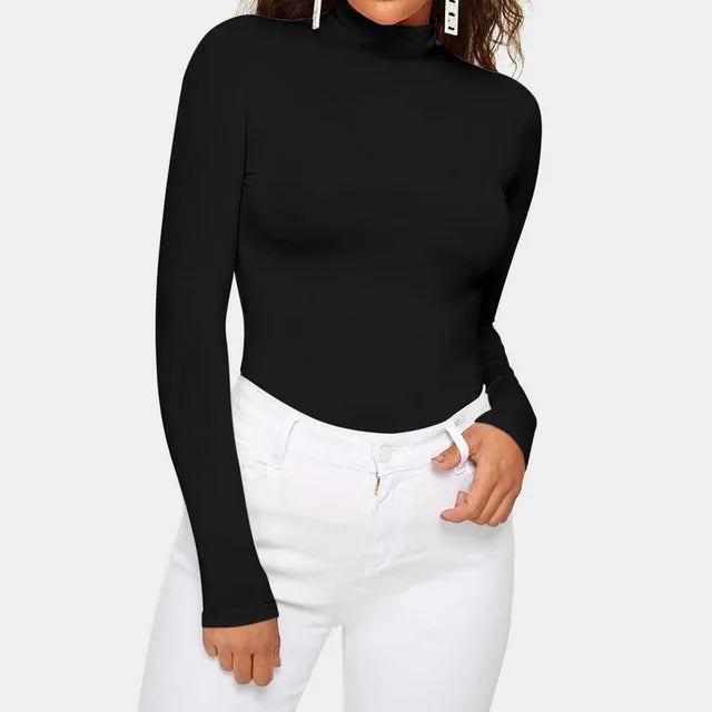 Phyllis - Gemütliches Damen Rollkragen Top