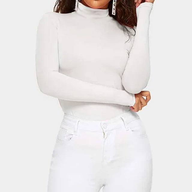 Phyllis - Gemütliches Damen Rollkragen Top