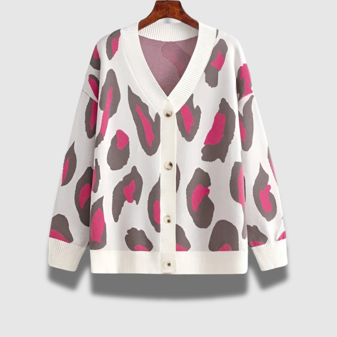 Cardigan Lungo Donna in Maglia con Scollo a V