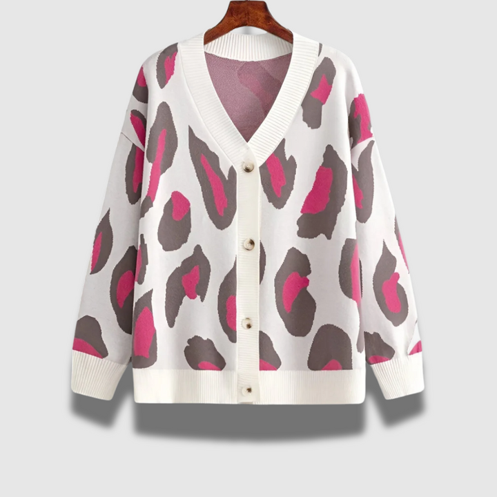 Cardigan Lungo Donna in Maglia con Scollo a V