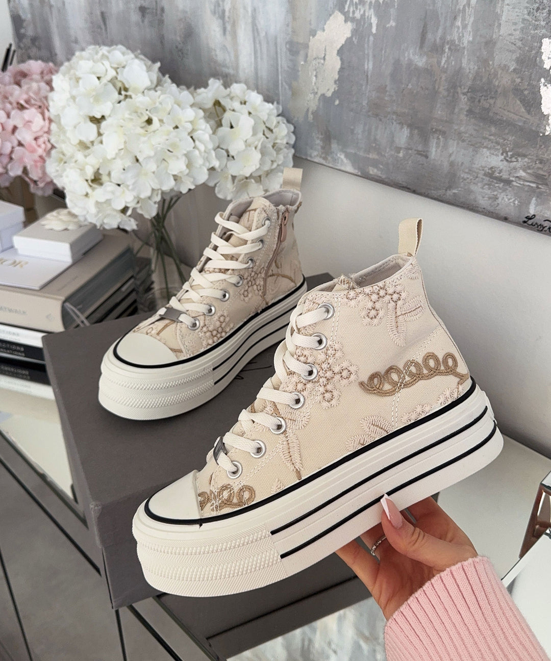 Plateau Sneaker Adi Beige