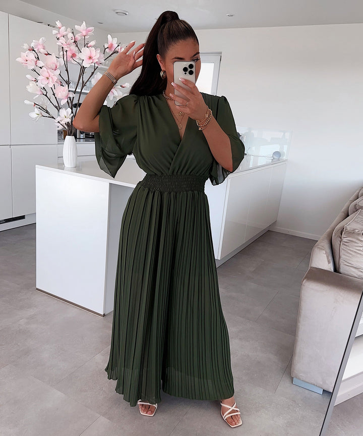 Plissee Einteiler Ambre Khaki  Ladypolitan ♡   