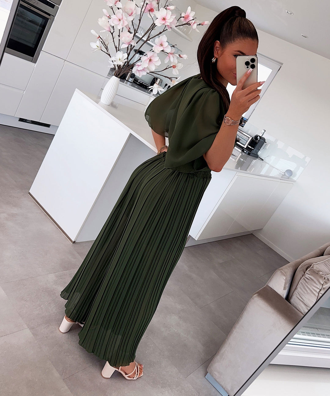 Plissee Einteiler Ambre Khaki  Ladypolitan ♡   