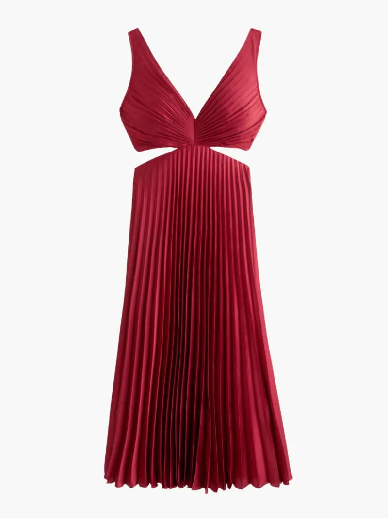 Plisseekleid Damen | Figurbetonte Taille & Schwingender Fall