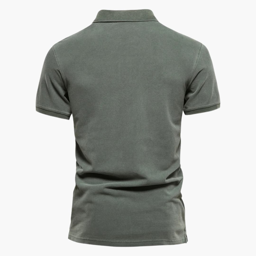 Polohemd Herren Kurzarm | Knopfleiste & Kragen mit Struktur