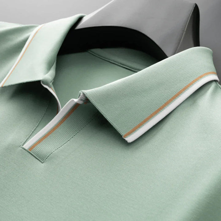 Poloshirt Herren | Classic Fit mit Kontrastkragen & Streifendetails