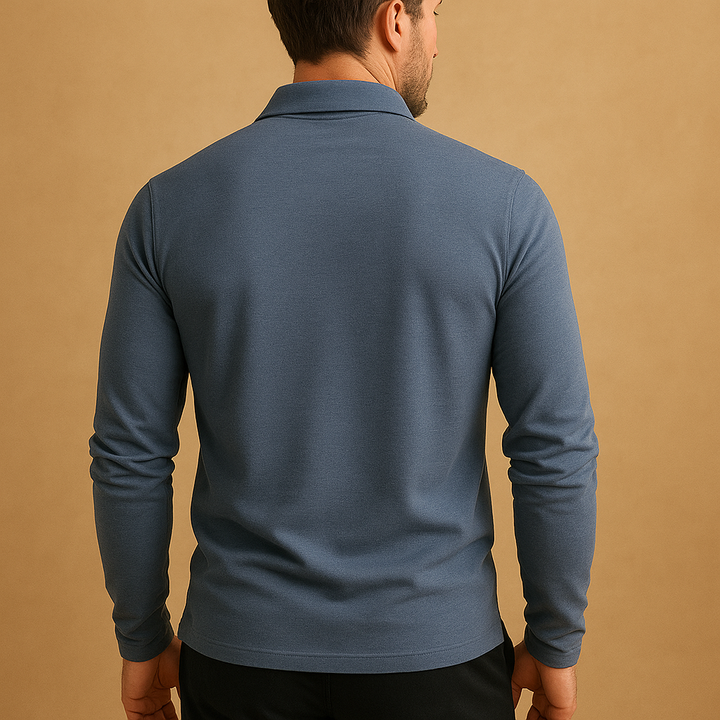 Poloshirt Herren | Langarm-Komfort & gepflegter Kragen