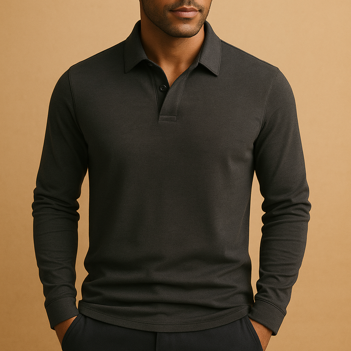 Poloshirt Herren | Langarm-Komfort & gepflegter Kragen