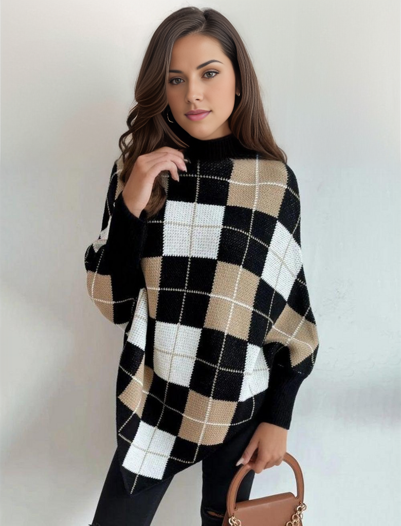 Portia - Eleganter Pullover mit geometrischem Print