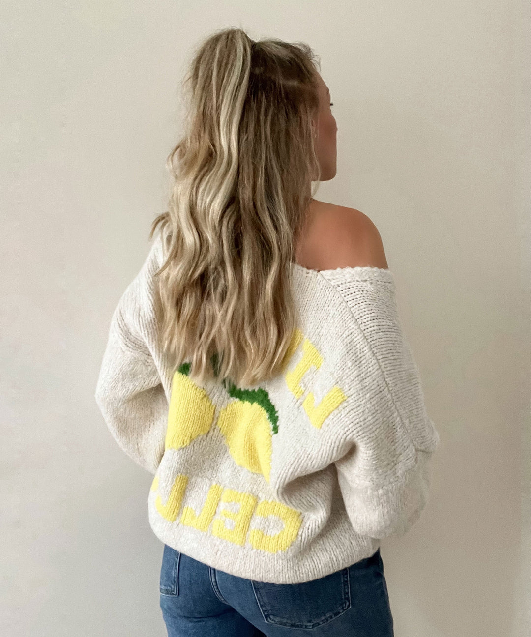 Print Cardigan Limoncello Beige